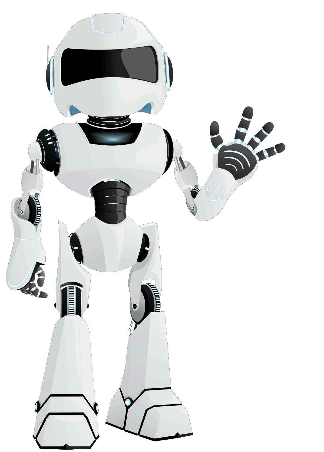 Animated robot pointing to 'SIGN UP HERE' button